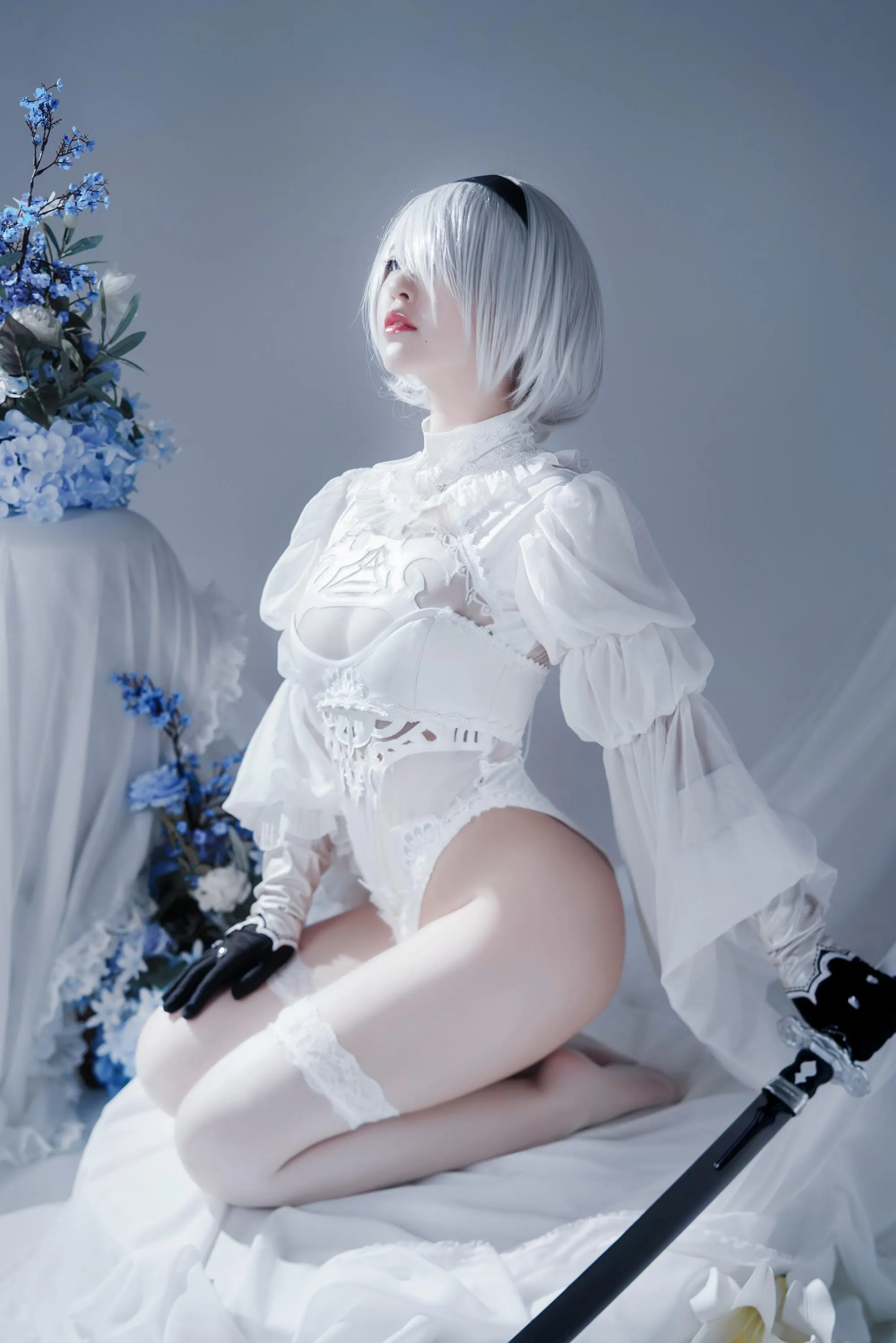 半半子 – NO.55 Automataヨルハ二号B型 白いドレス [51P]插图7